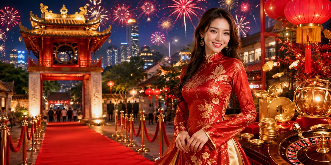 Phụ nữ Hà Nội mặc áo dài sử dụng điện thoại để truy cập nền tảng cá cược trực tuyến hiện đại