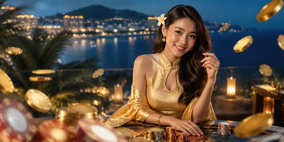 Người chơi tại Phú Quốc mặc áo dài tham gia trò chơi bài trong không gian giải trí có kiểm soát
